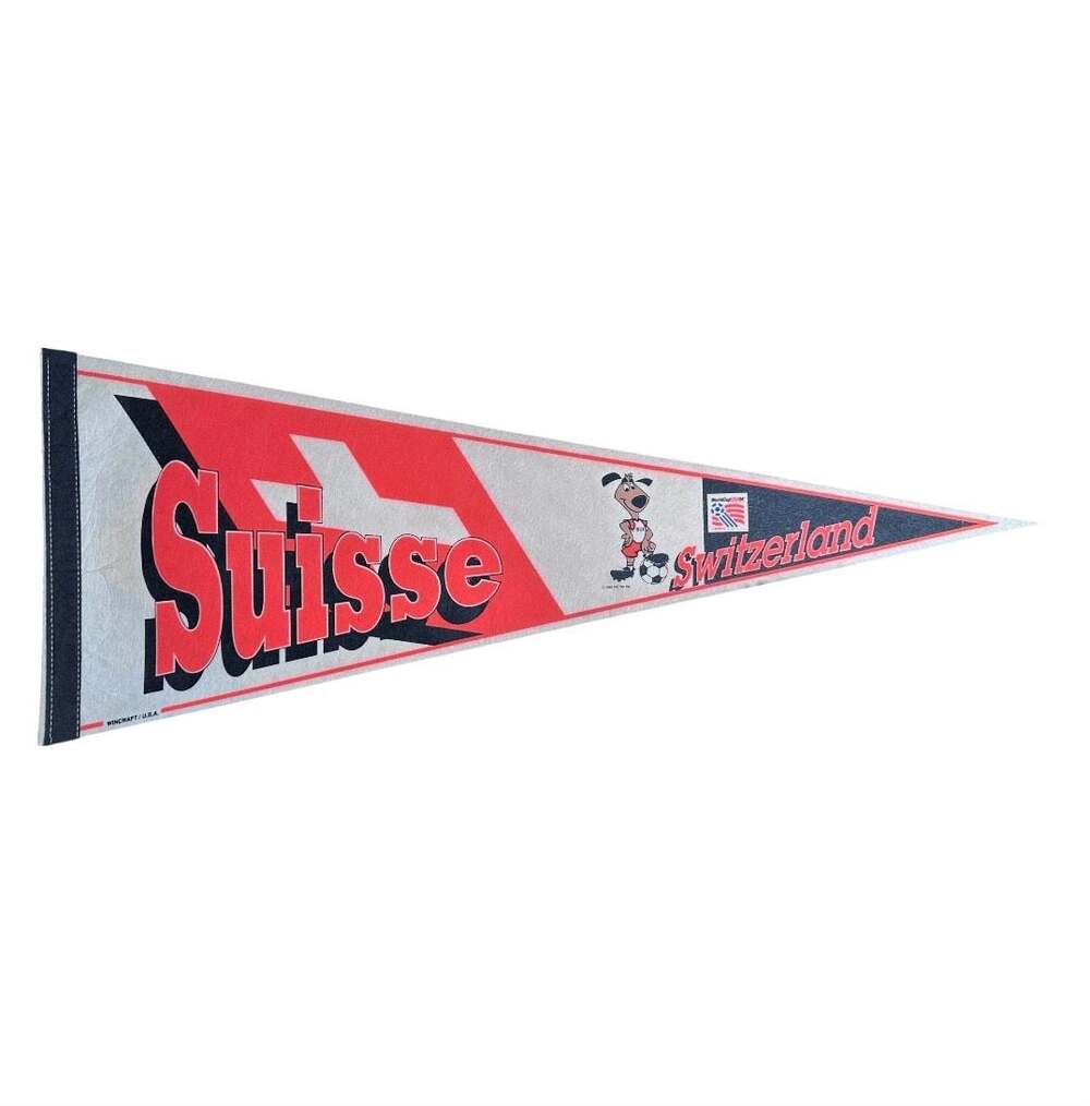 Vintage 1994 World Cup USA Switzerland Soccer Pennant by Wincraft